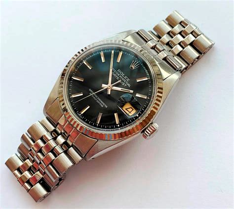 1968 rolex 1601 black dial date just|rolex datejust 1601 36mm.